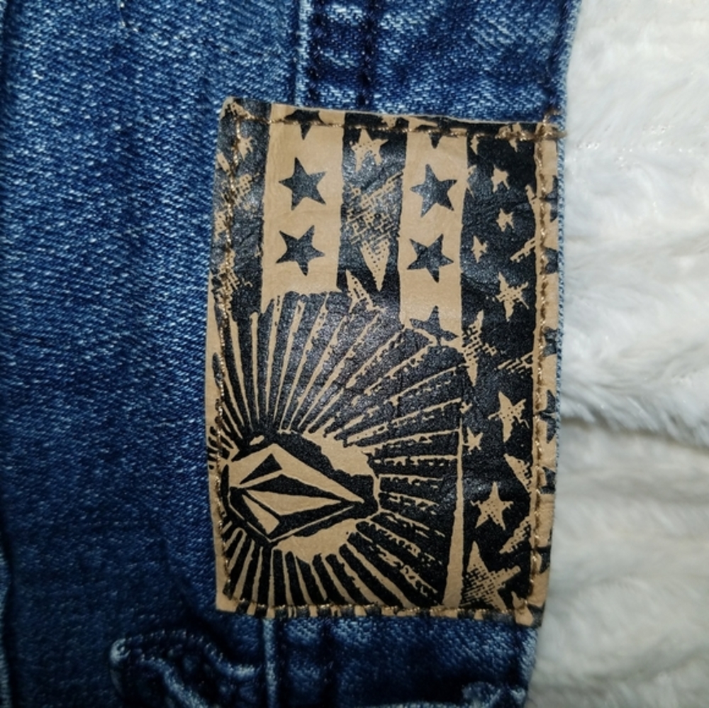 🖤 Shorts volcom sound check short cuffed stretchy dark jean 27 S M - Picture 6 of 6